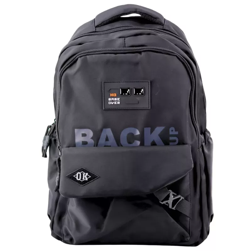 LEAN City Σχολικό σακίδιο 6 θήκες Back Up Μαύρο 23L 46 cm