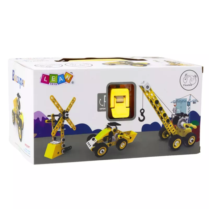 LEAN TOYS Σετ Δόμησης Οικοδομικά Μηχανήματα 8in1 100 Τεμ.