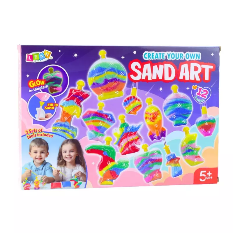 LEAN TOYS Magic Sand DIY Δημιουργικό Κιτ Διακοσμητικά Άμμου Glow Sand