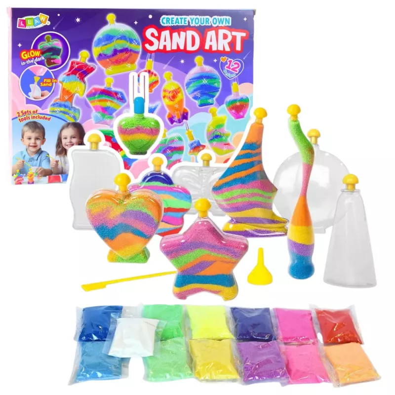 LEAN TOYS Magic Sand DIY Δημιουργικό Κιτ Διακοσμητικά Άμμου Glow Sand