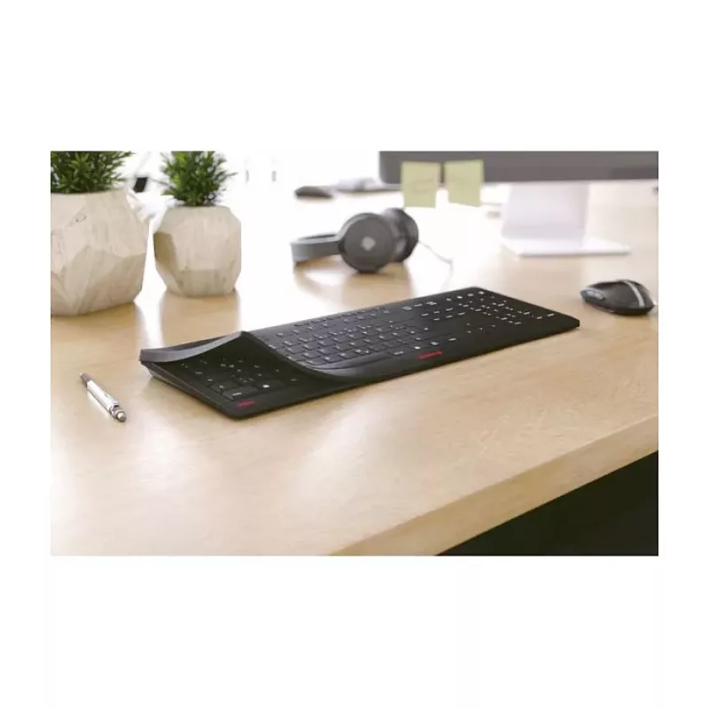 CHERRY STREAM PROTECT KEYBOARD Ενσύρματο πληκτρολόγιο αμερικανικό layout μαύρο