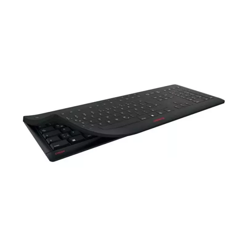 CHERRY STREAM PROTECT KEYBOARD Ενσύρματο πληκτρολόγιο αμερικανικό layout μαύρο