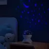 LEAN Φωτιστικό νυκτός Star Projector 3 σε 1 Bluetooth LED ηχείο Λευκό