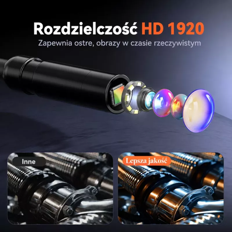 LEAN Ενσύρματη κάμερα ενδοσκόπησης 8 LED LCD 4.3'' IP67