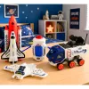 LEAN TOYS Διαστημικό Σετ Πύραυλος Λεωφορείο Drone Αστροναύτης Δορυφόρος Όχημα