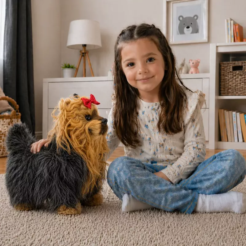 LEAN TOYS διαδραστικός σκύλος York κινείται, γαβγίζει