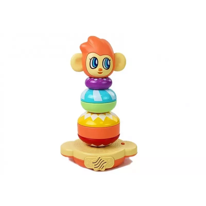 LEAN TOYS εκπαιδευτική πυραμίδα μαϊμού με ήχους, εκμάθηση αριθμών