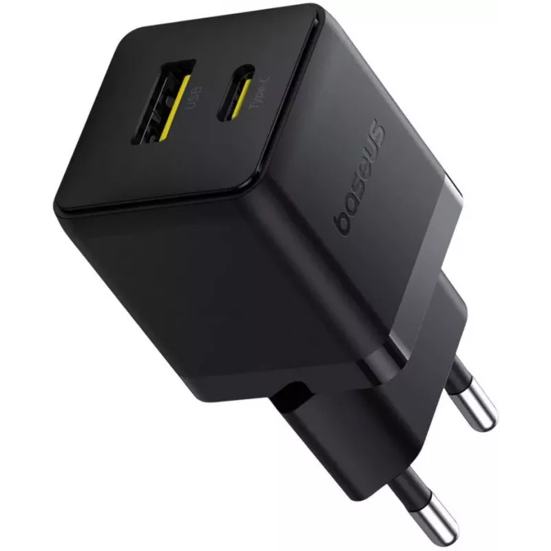 Baseus Palm 30W USB-C USB-A Φορτιστής Μαύρο