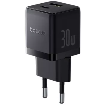 Baseus Palm 30W USB-C USB-A Φορτιστής Μαύρο