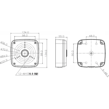 Dahua PFA122 βάση προσαρμογέα στήριξης για κάμερες