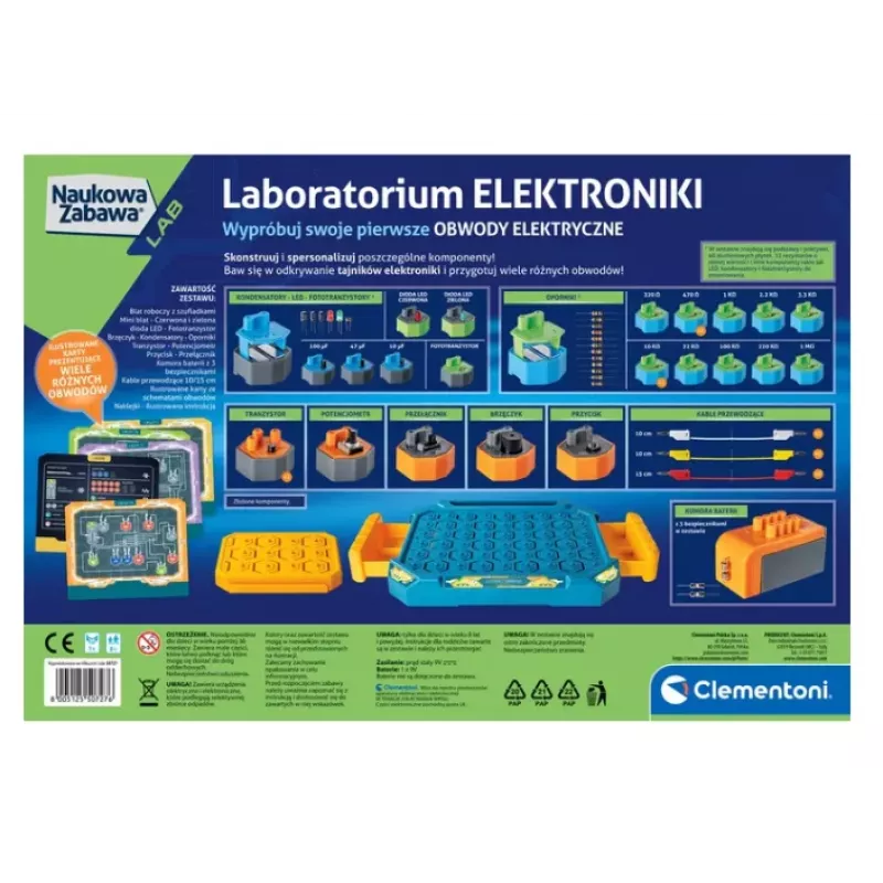 Clementoni Science Fun Εργαστήριο ηλεκτρονικών πολωνική γλώσσα 21284