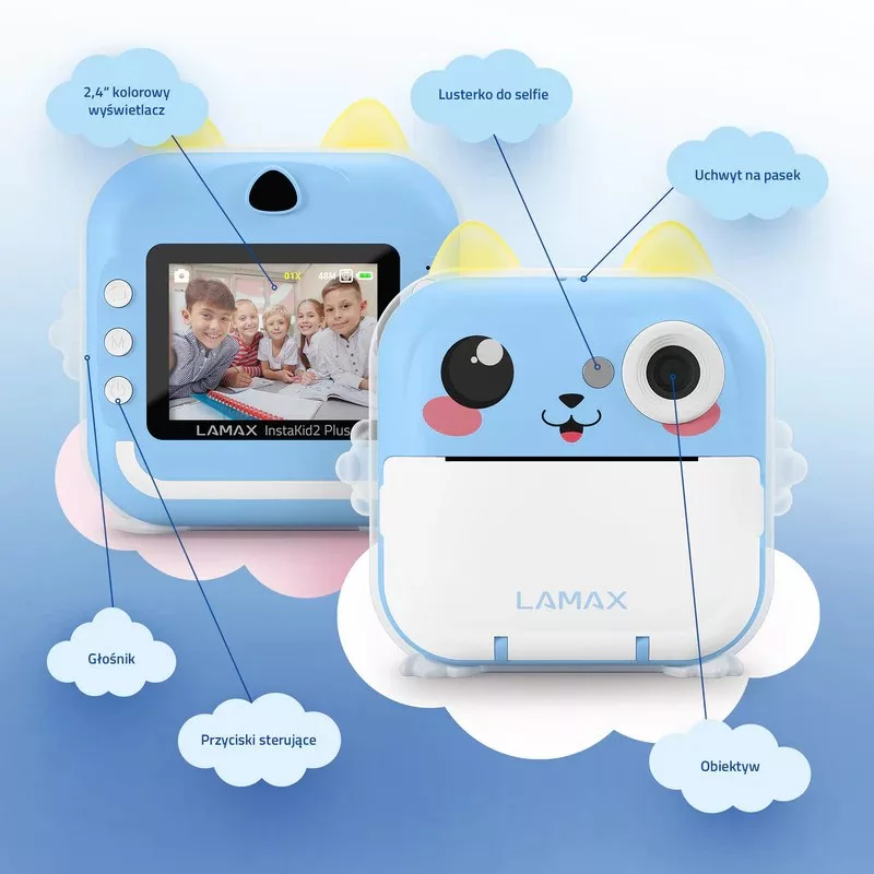 LAMAX InstaKid2 Plus Παιδική κάμερα, μπλε