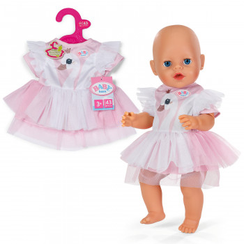 ZAPF CREATION BABY born Φόρεμα Κύκνου 43cm Σετ Ρούχων Κούκλας