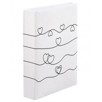 Hama Heart Waves Φωτογραφικό άλμπουμ, 10x15 cm, 200 φωτογραφίες, δεμένο, λευκό
