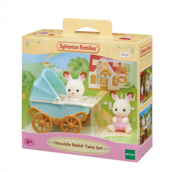 EPOCH Sylvanian Families δίδυμα Schokoladenhasen με καροτσάκι