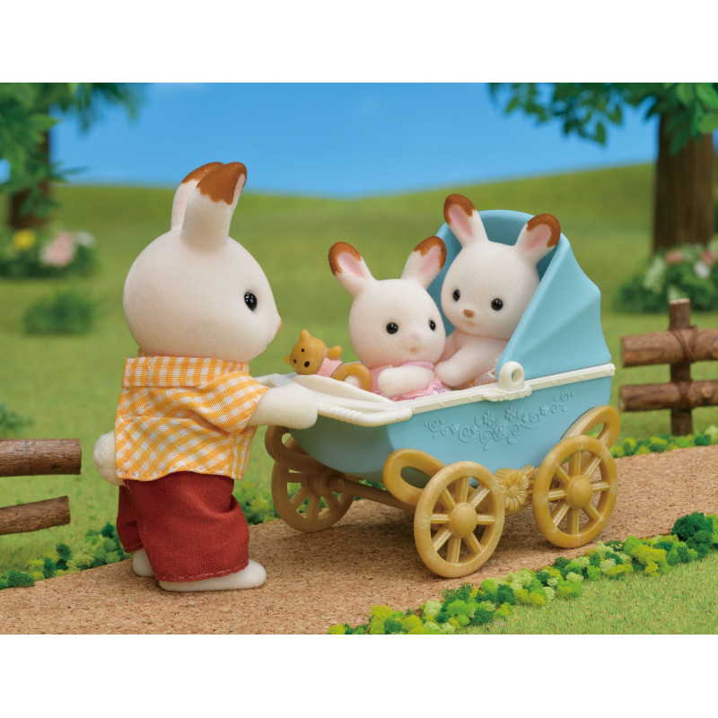 EPOCH Sylvanian Families δίδυμα Schokoladenhasen με καροτσάκι