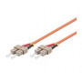 Microconnect 1m SC/UPC-SC/UPC Duplex Multimode OM2 Καλώδιο Patch Οπτικών Ινών, LSZH, Πορτοκαλί