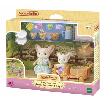 EPOCH Sylvanian Families ηλιόλουστο σετ πικνίκ - αδελφή και μωρό αλεπού Fennec