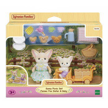 EPOCH Sylvanian Families ηλιόλουστο σετ πικνίκ - αδελφή και μωρό αλεπού Fennec