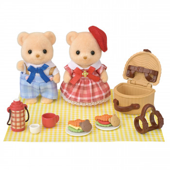 EPOCH Sylvanian Families Biscuit Bear Αδέλφια Σετ Παιχνιδιού Πικνίκ