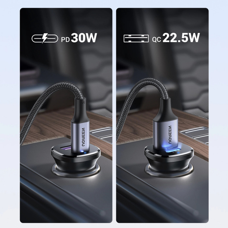 UGREEN EC305 30W USB-C + USB-A φορτιστής τοίχου PD 3.0 PPS Quick Charge 3.0 Μαύρο