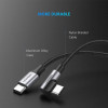 UGREEN Καλώδιο USB-C σε USB-C γωνιακό QC 3.0 PD 3A 60W 1m Μαύρο