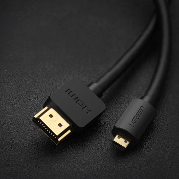 UGREEN HD127 καλώδιο Micro-HDMI σε HDMI 4K 3D 1m μαύρο