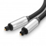 UGREEN Καλώδιο ήχου Toslink, πλεκτό νάιλον, 3m Ασημί
