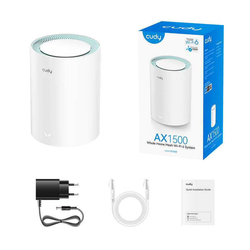 Cudy AX1500 Gigabit Mesh Wi-Fi 6 σύστημα – 1 συσκευασία