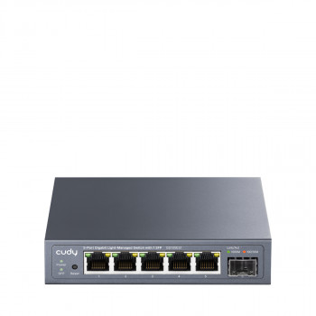 CUDY GS105ES1 5-port Gigabit Light Managed Switch με 1 SFP, 4 RJ45, VLAN, QoS, Desktop