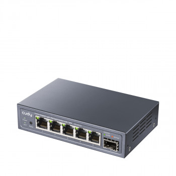 CUDY GS105ES1 5-port Gigabit Light Managed Switch με 1 SFP, 4 RJ45, VLAN, QoS, Desktop