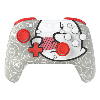 PDP Afterglow Wave ασύρματο χειριστήριο για Nintendo Switch – Boo-Hoo Clear με RGB