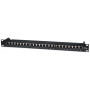 Intellinet 513487 24-Port Cat5e STP 1U patch panel για rack, μαύρο