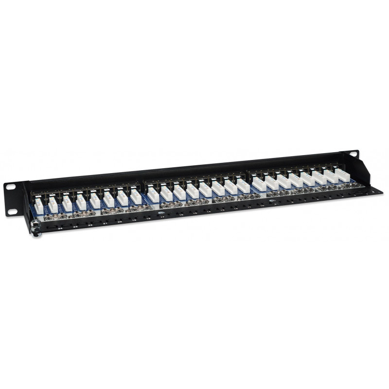 Intellinet 513487 24-Port Cat5e STP 1U patch panel για rack, μαύρο