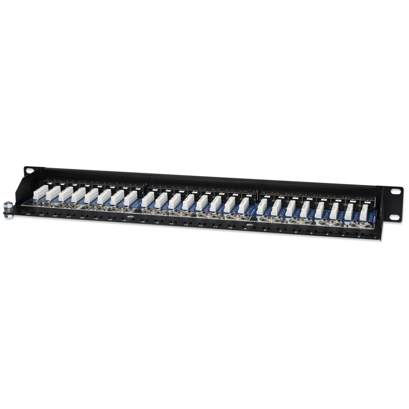 Intellinet 513487 24-Port Cat5e STP 1U patch panel για rack, μαύρο