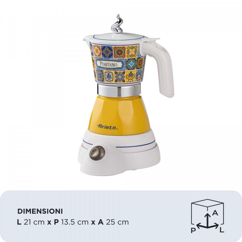 Ariete Moka Positano Electric Moka Pot 1358PO, Μαύρο