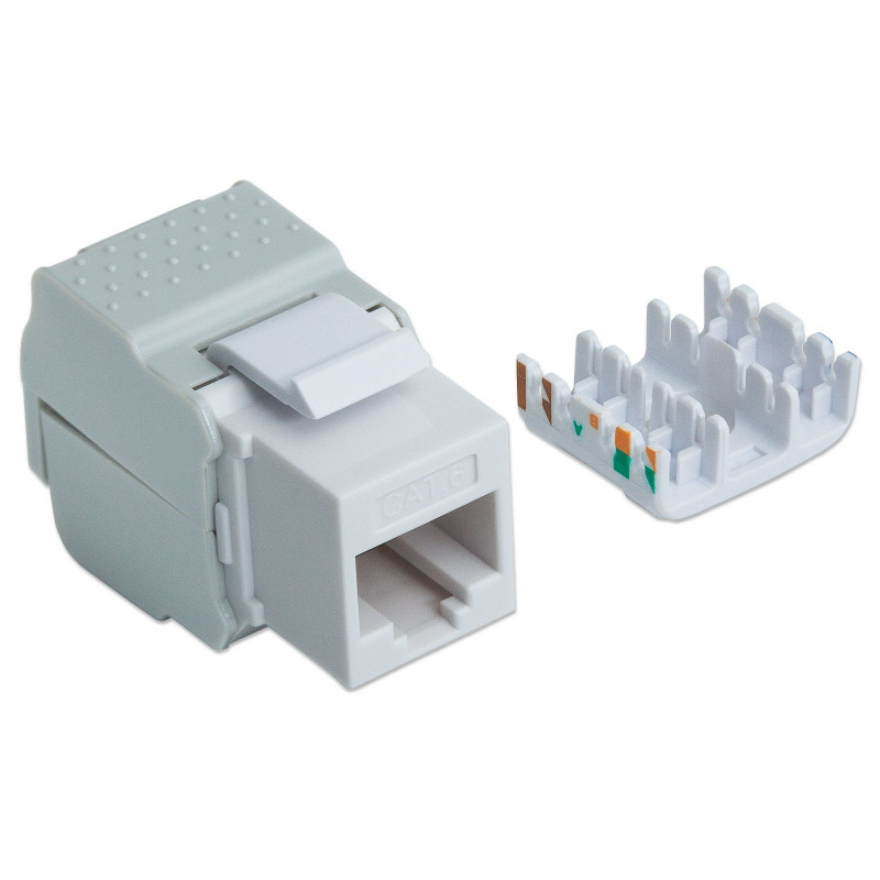 Intellinet 167062 Cat6 UTP Keystone Jack, χωρίς εργαλεία, Λευκό