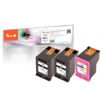Peach PI300-563 συμβατό δοχείο μελανιού συσκευασία 3 τεμ. μαύρο cyan magenta κίτρινο για HP DeskJet 1000 1010 1050 1050A 1055 1510 και άλλα