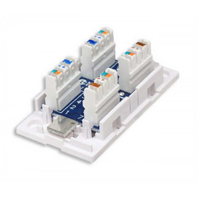 Intellinet 504904 Cat5e UTP Keystone Jack, τεχνολογία συνδετήρων LSA 90 μοιρών, Λευκό