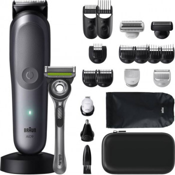Braun AIO 9540 All-in-One Style Kit, ηλεκτρική ξυριστική μηχανή και trimmer υγρής και στεγνής χρήσης, 60 λεπτά διάρκεια, 7 εξαρτήματα, μαύρο