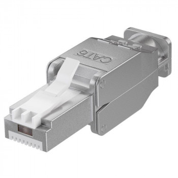Techly 105889 βύσμα RJ45 Cat6 STP modular χωρίς εργαλεία, 1G, θωρακισμένο, διαφανές