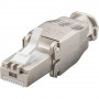 Techly 105872 RJ45 Cat6a 10G αρθρωτό βύσμα χωρίς εργαλεία, STP