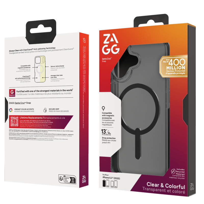 ZAGG Santa Cruz Snap θήκη για iPhone 17 - μαύρο μεσάνυχτα