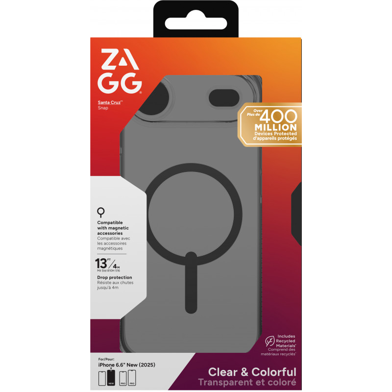 ZAGG Santa Cruz Snap θήκη για iPhone Air - μαύρο μεσάνυχτα