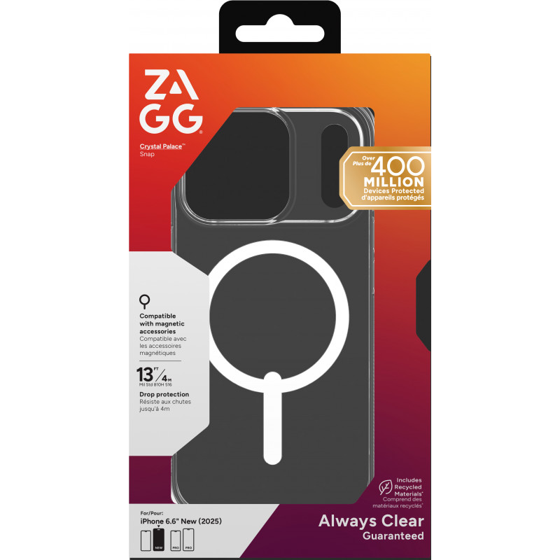 ZAGG Crystal Palace Snap Θήκη για iPhone 17 Pro - Διαφανές