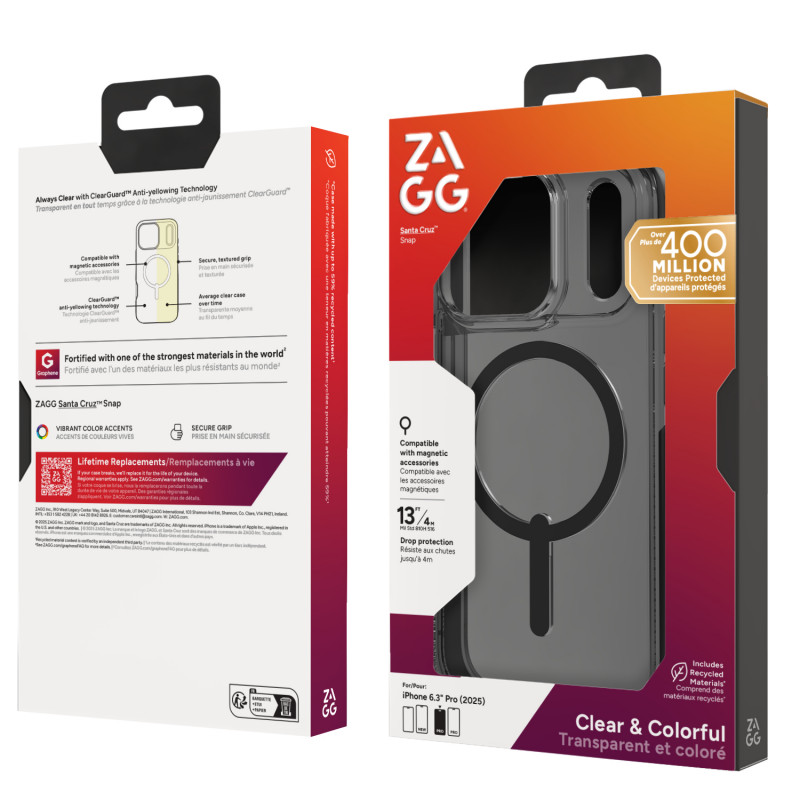ZAGG Santa Cruz Snap Θήκη για iPhone 17 Pro - Μαύρο μεσάνυχτων