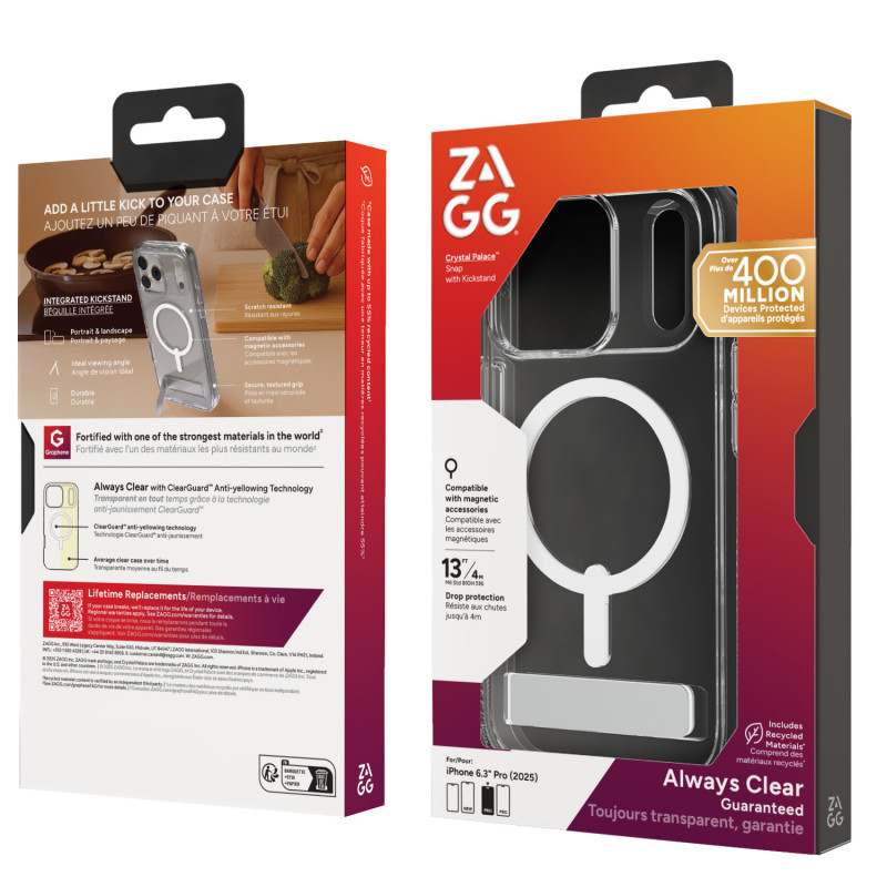 ZAGG Crystal Palace Snap Θήκη για iPhone 17 Pro - Διαφανές