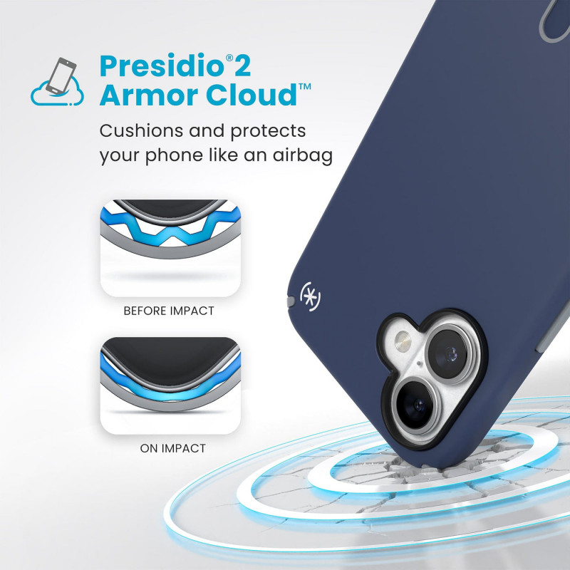 Speck Presidio2 Pro ClickLock & MagSafe Θήκη για iPhone 16 Plus - Navy