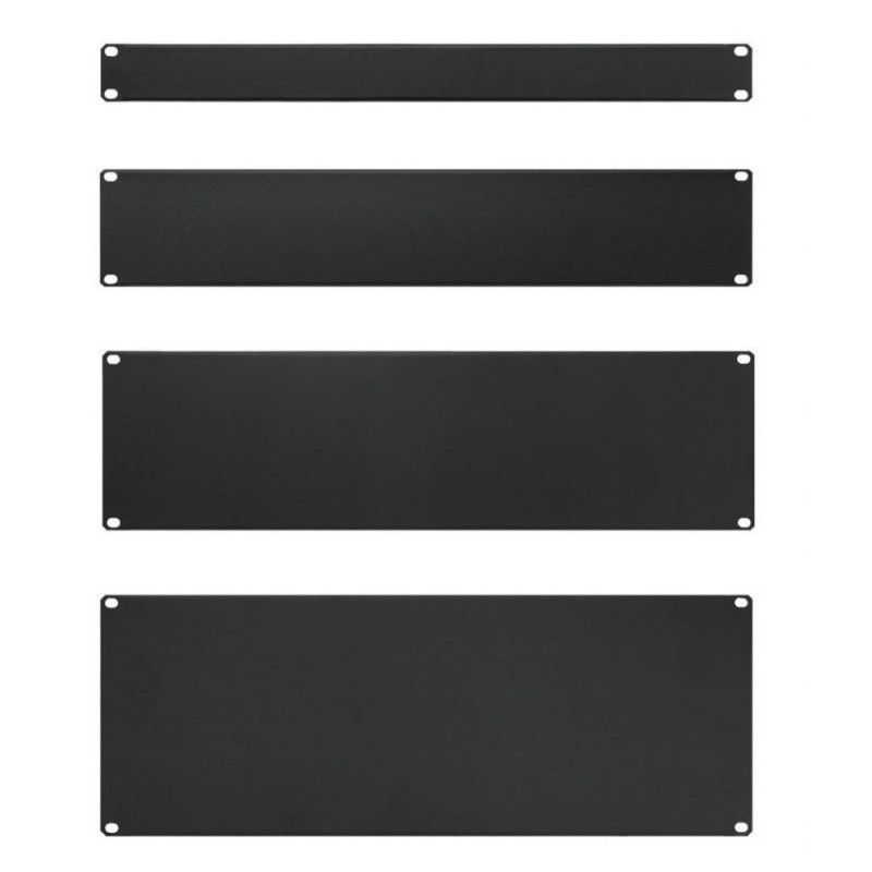Techly 302013 2U 19 ιντσών τυφλό πάνελ rack, χάλυβας, μαύρο