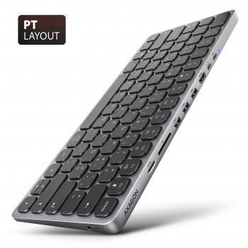 AXAGON HMC-KB-PT USB-C 5Gbps πληκτρολόγιο (PT) hub 9 σε 1